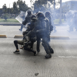 Esmad contra paro nacional en Bogotá