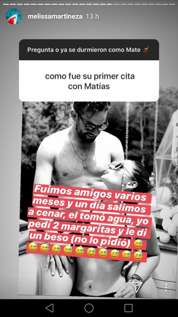 Historia de Instagram Melissa Martínez
