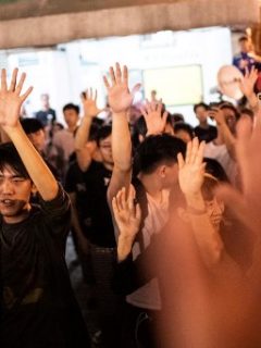 Protestantes en Hong Kong