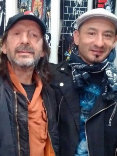 Gustavo Arenas, 'Dr. Rock', con su hijo Ali.