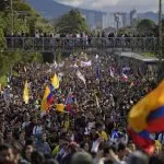 Imagen de las movilizaciones en Bogotá