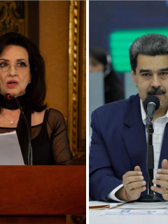 Claudia Blum y Nicolás Maduro