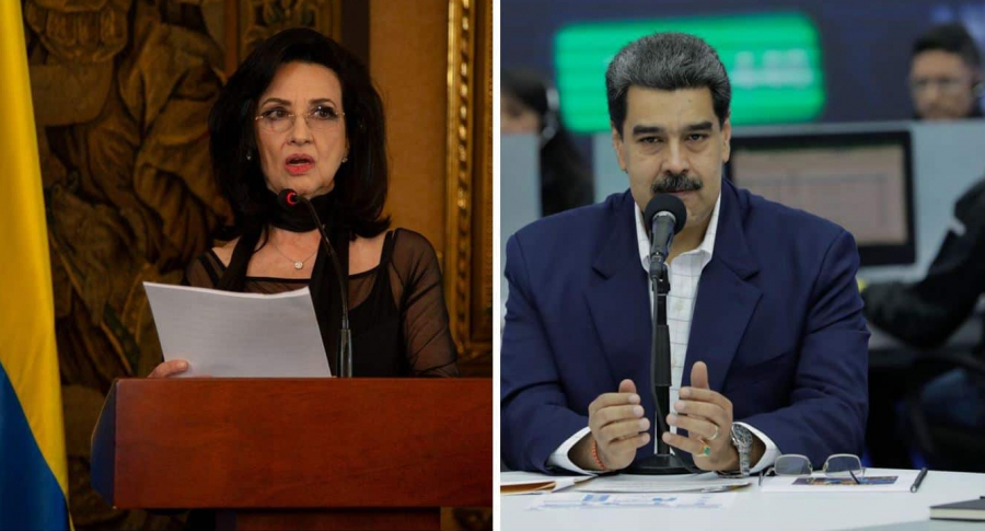 Claudia Blum y Nicolás Maduro