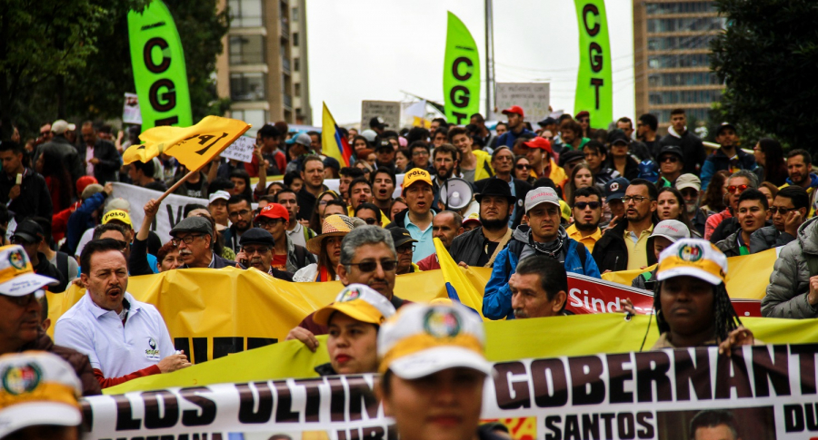 Manifestaciones en  Bogotá
