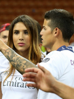 Daniela Ospina, modelo, y James Rodríguez, futbolista.
