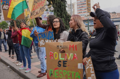Manifestación contra Evo Morales en La Paz, Bolivia