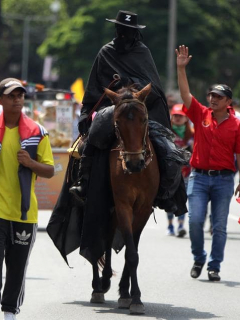 El Zorro estuvo en Cali para el paro nacional