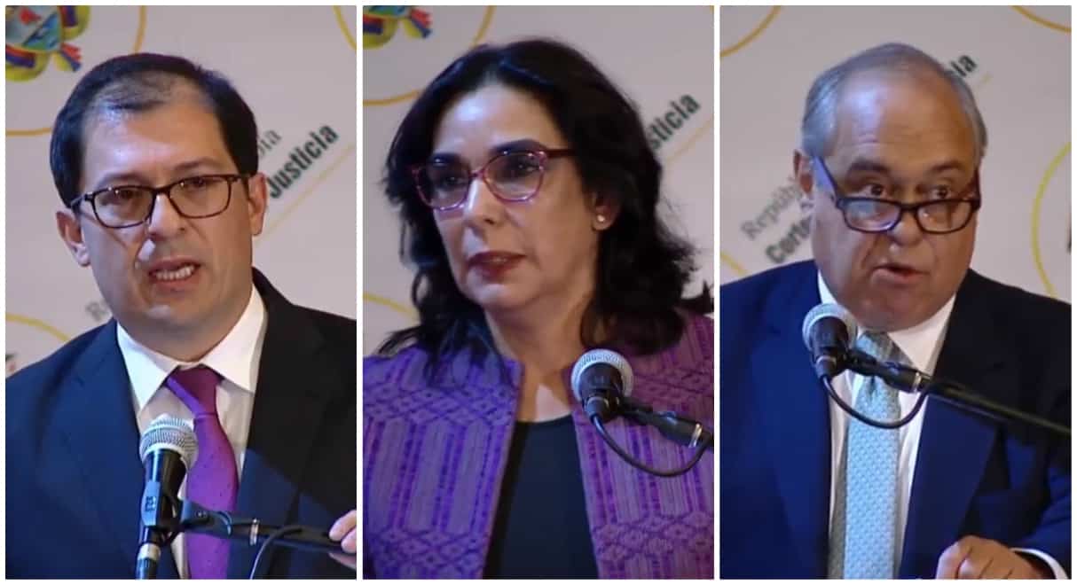 Francisco Barbosa, Clara María González y Camilo Gómez Álzate