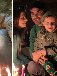 Daniela Ospina y su hiia Salomé / Luciano D'Alessandro / Carolina Cruz, Lincoln Palomeque y su hijo Matías