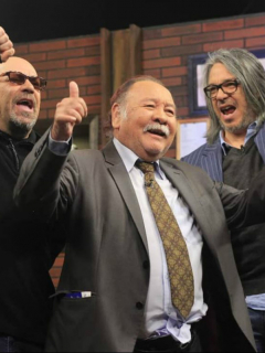 Santiago Moure, 'El cerdo' (Carlos Molina) y Martín de Francisco