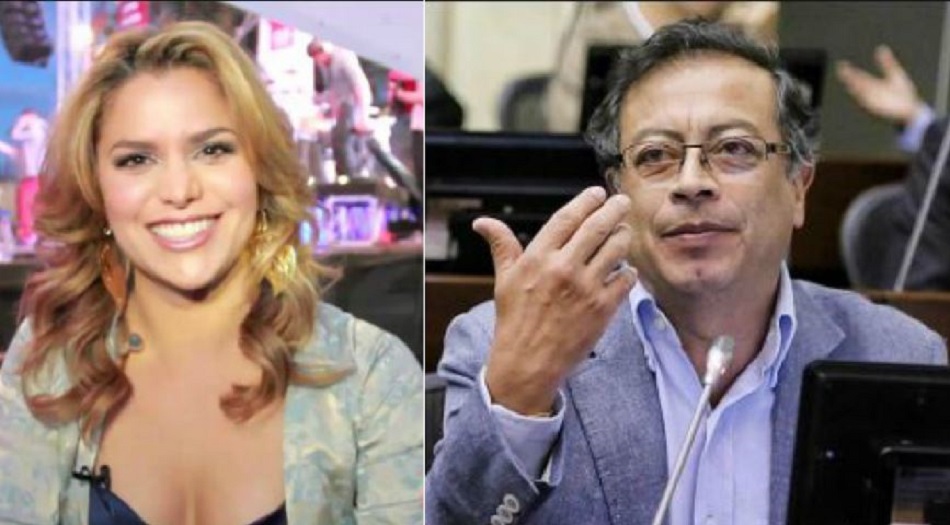 Adriana Lucía y Gustavo Petro