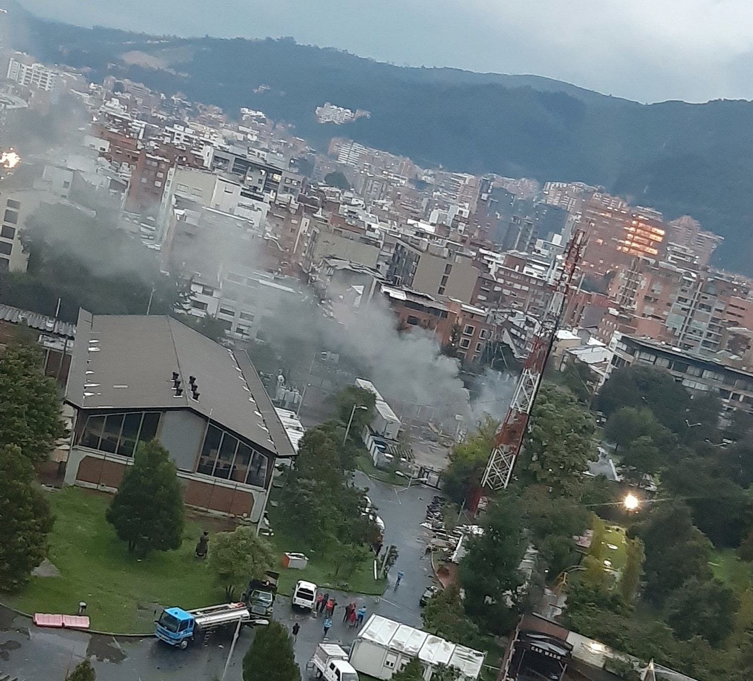 Incendio subestación de energía Usaquén