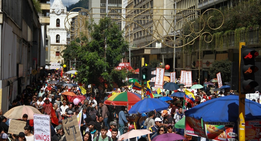 Marchas del paro nacional en Bogotá