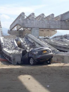 Puente colapsa en Ciénaga