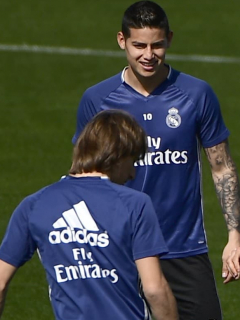 James Rodríguez y Luka Modric