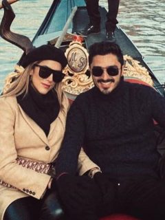 Daniela Ospina, modelo, y su novio Harold Jiménez, productor.