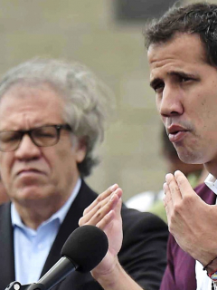 Luis Almagro, secretario de la OEA, y Juan Guaidó, presidente interino de Venezuela