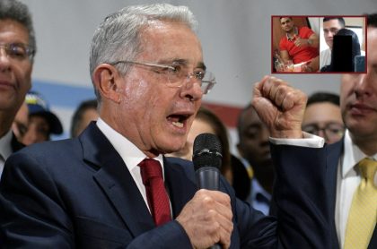 Álvaro Uribe, expresidente y senador, y Juan Guillermo Monsalve, confeso paramilitar.