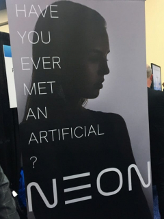 Cartel con el nuevo producto de Samsung