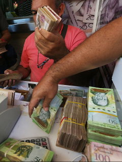 Billetes venezolanos.