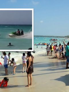 Choque en Playa Blanca.