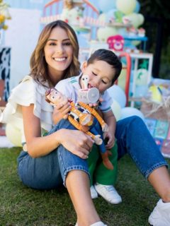 Carolina Soto y su hijo Valentino