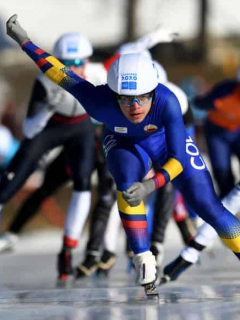 Diego Amaya, patinador sobre hielo colombiano