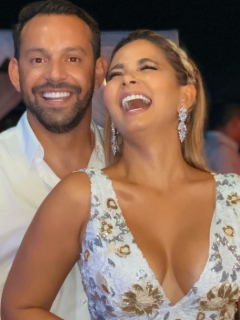 Melissa Martínez, presentadora, con su esposo Matía Mier, futbolista.
