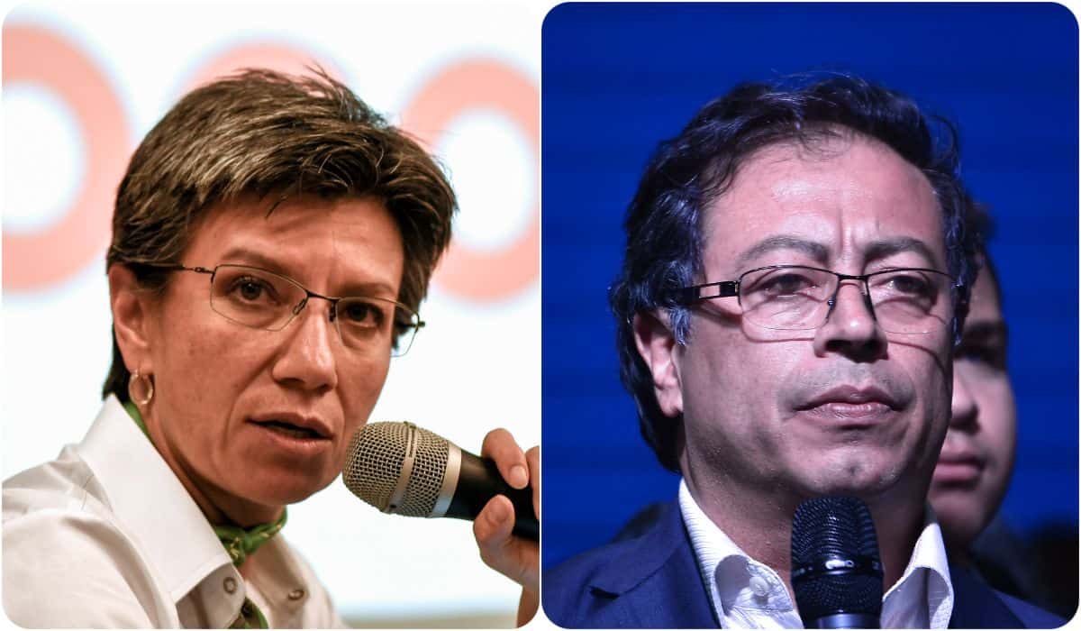 Claudia López y Gustavo Petro