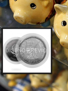 Moneda de 10.000 pesos.