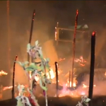 Incendio en la localidad de Santa Fe, de Bogotá