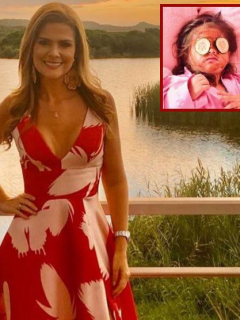 Rochi Stevenson, presentadora, y su hija Mariana.