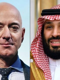 Jeff Bezos y Mohamed bin Salmán