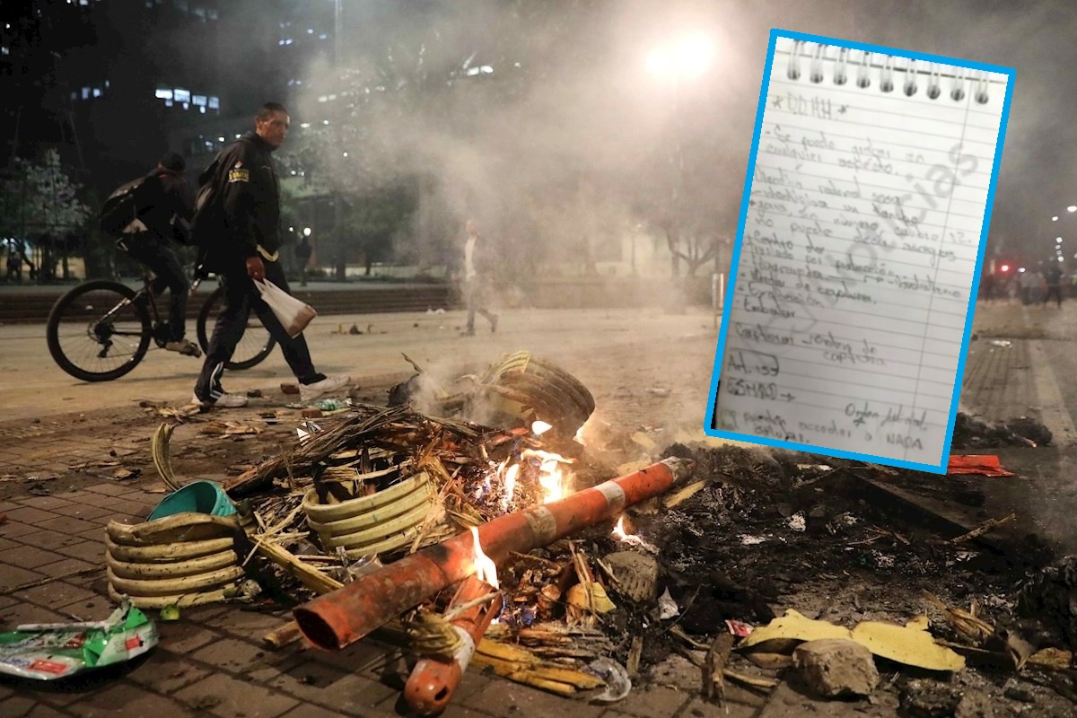 Disturbios en protesta y libreta de vándalo-1