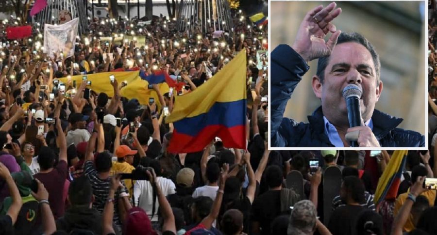 Collage: Protestas en Colombia / Germán Vargas Lleras