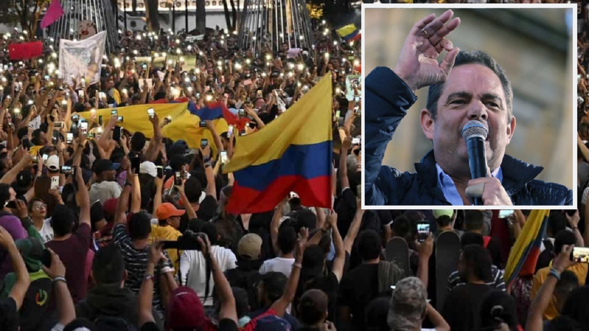 Collage: Protestas en Colombia / Germán Vargas Lleras