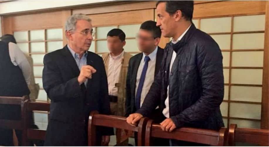Álvaro Uribe, expresidente y senador, y Rafael Nieto Loaiza, exministro.