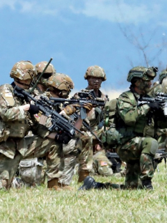 Ejercicios militares en Tolemaida.