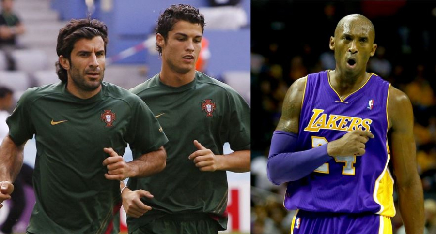 Figo, Cristiano Ronaldo y Kobe Bryant