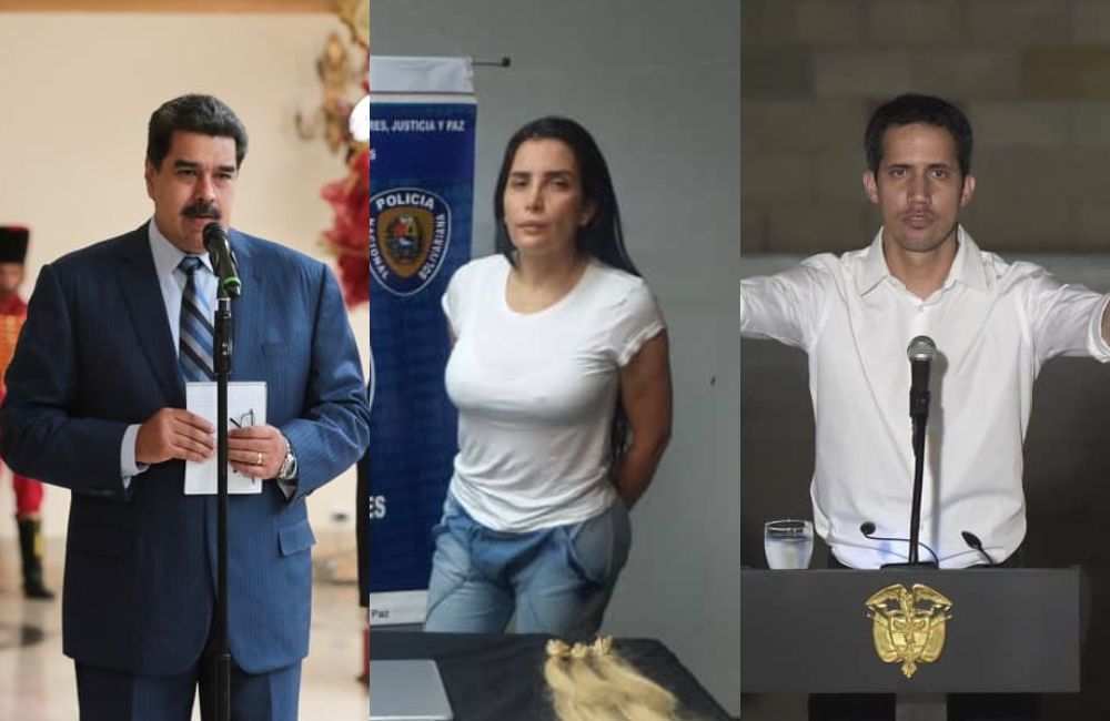 Nicolás Maduro Aída Merlano y Juan Guaidó|