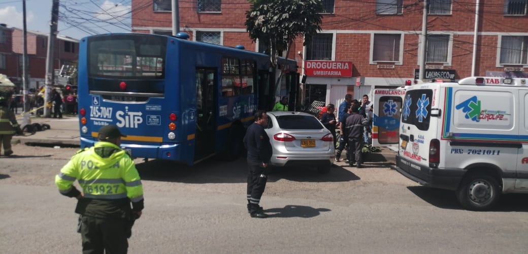 Accidente de bus del SITP, en Bogotá