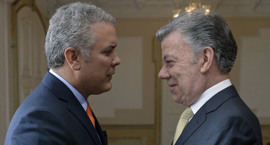 Iván Duque y Juan Manuel Santos.