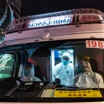 Ambulancia en Wuhan China