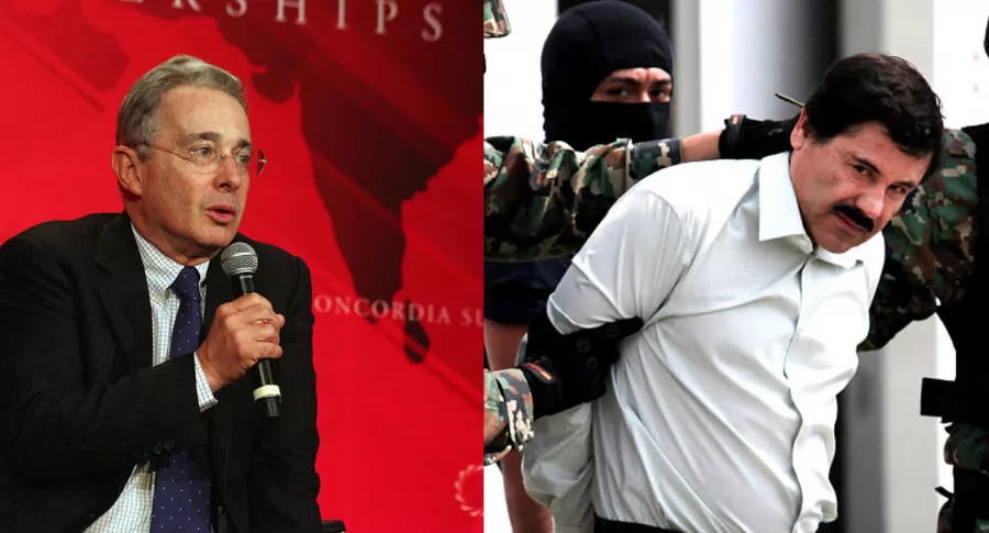 Álvaro Uribe y 'El Chapo' Guzmán