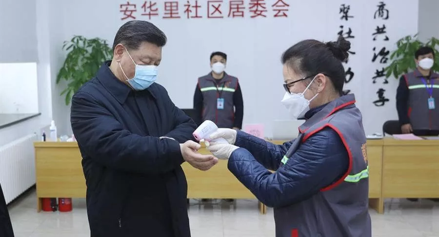 Presidente chino Xi Jinping, durante brote de coronavirus