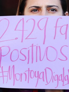Protesta contra general Mario Montoya