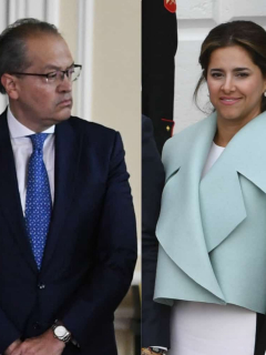 Procurador General, Fernando Carrillo y la primera dama, María Juliana Riuz