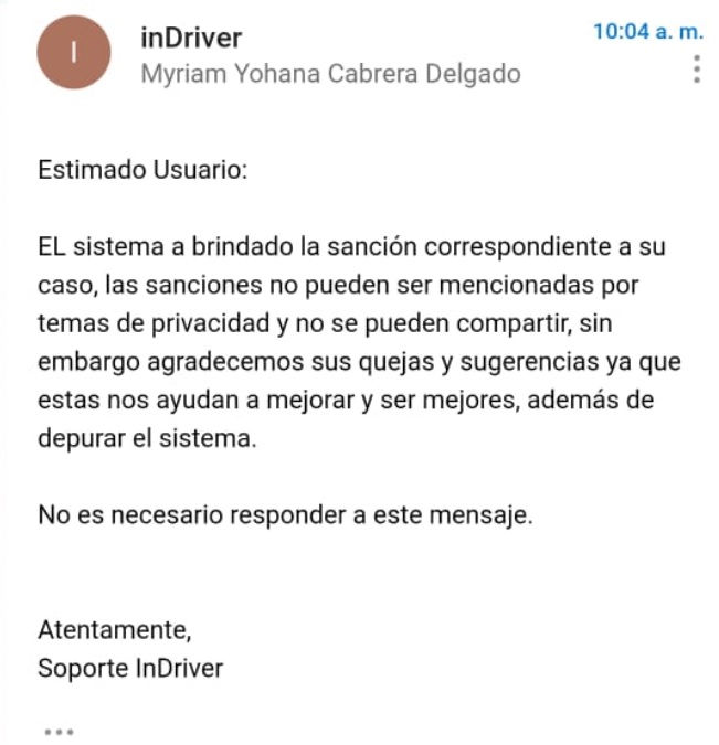 Captura de pantalla Yohana Cabrera.