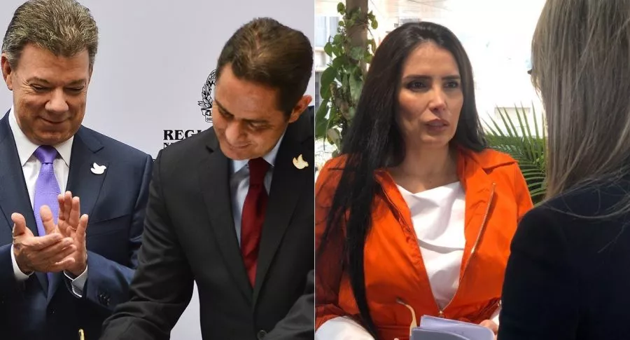 Juan Manuel Santos, expresidente; Germán Vargas Lleras, exvicepresidente; Aída Merlano, excongresista; y Vicky Dávila, periodista.