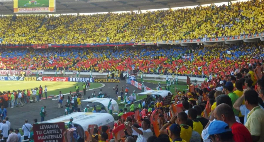 Estadio Metropolitano de Barranquilla con hinchas en partido de Selección Colombia, como lo quiere la alcaldía de esa ciudad en duelo contra Venezuela